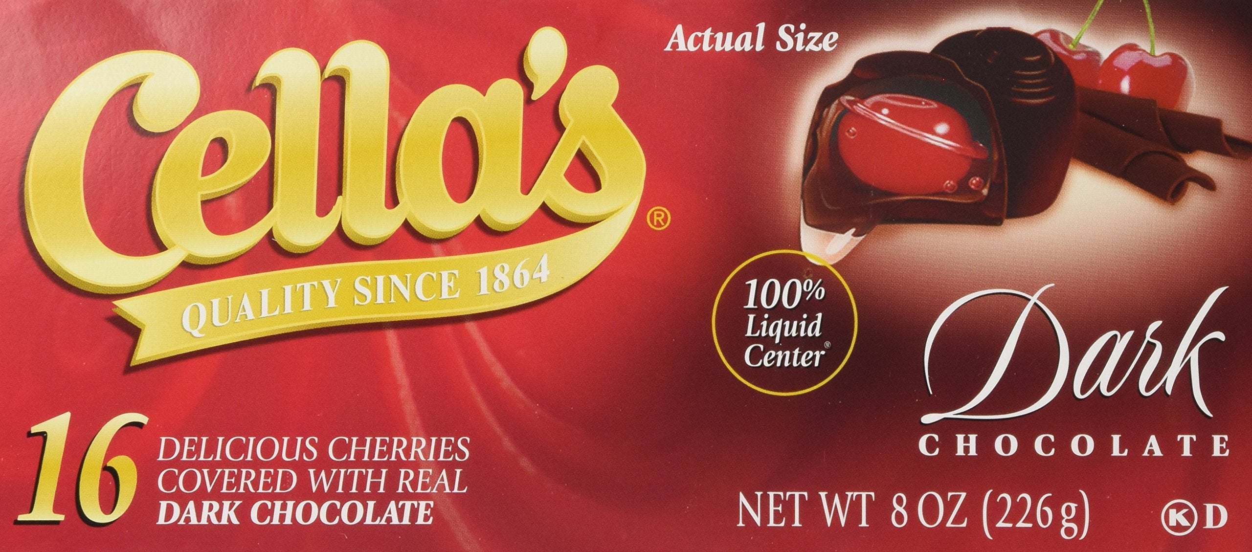 Product image of Cella's Dark Chocolate Covered Cherries 16 ct 8 oz 8 oz 16 Count